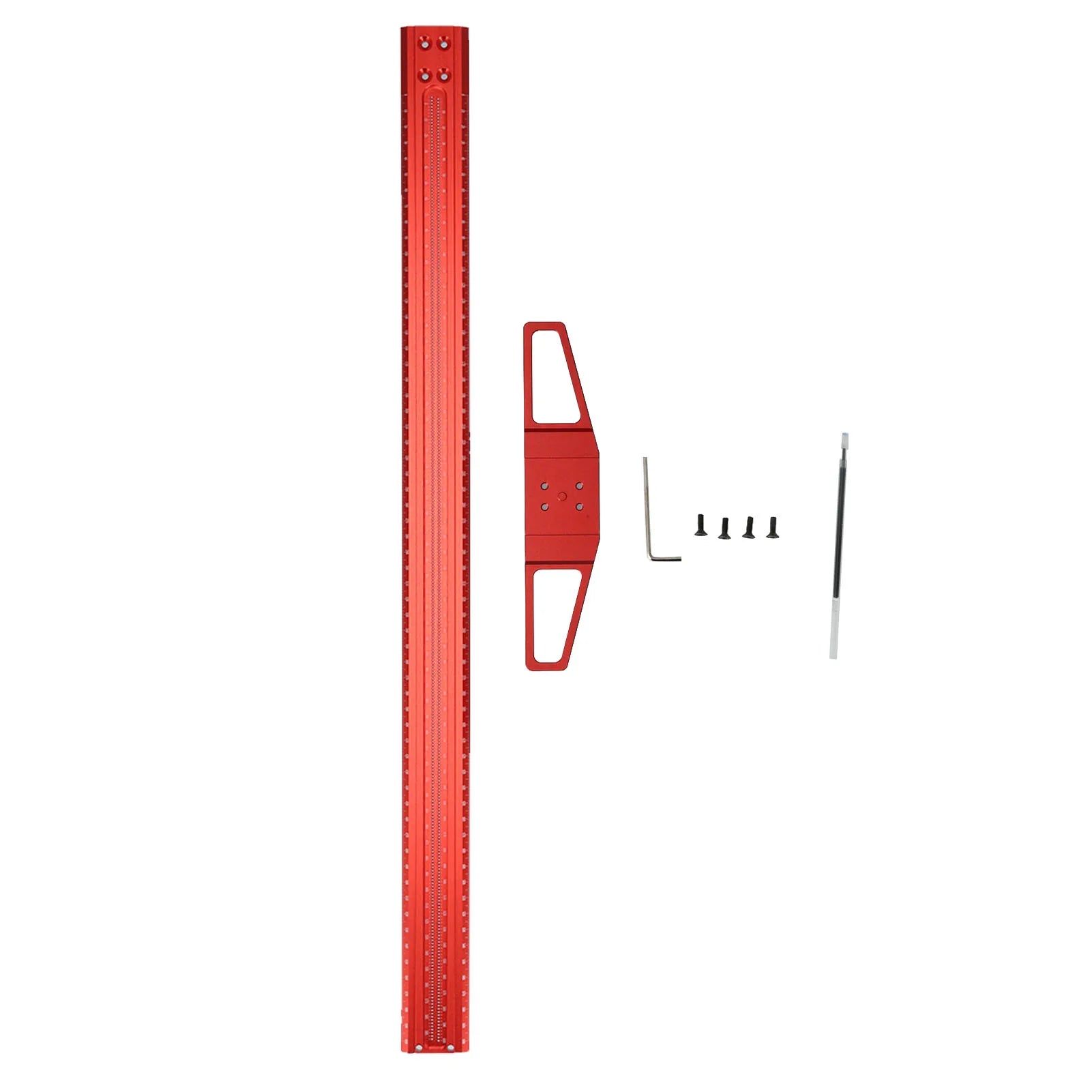 T Type Woodworking Ruler Hole Positioning Scribing Gauge Aluminum Alloy Measuring Tool for Carpenter
