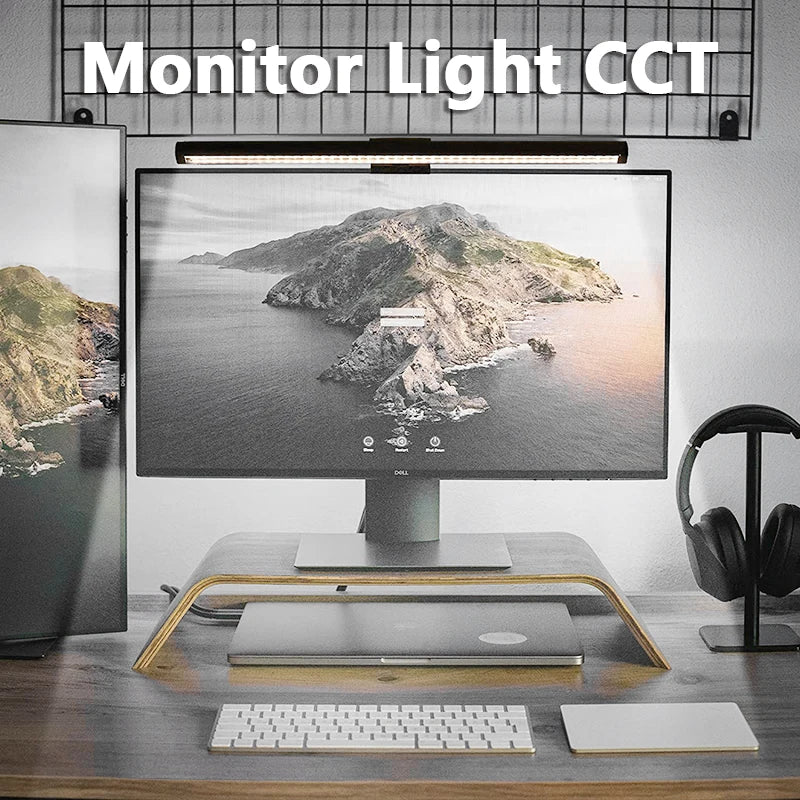 Monitor Screen Light RGB LED Desk Lamp Monitor Light Bar Computer Eye-Care Stepless Dimming Lighting Table Lamp for Work Gaming