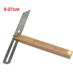 0-22/0-27cm Sliding Angle Ruler T Bevel Hardwood Handle Rotatable Engineer Ruler Plastic Handle Wooden Marking Gauge Protractor