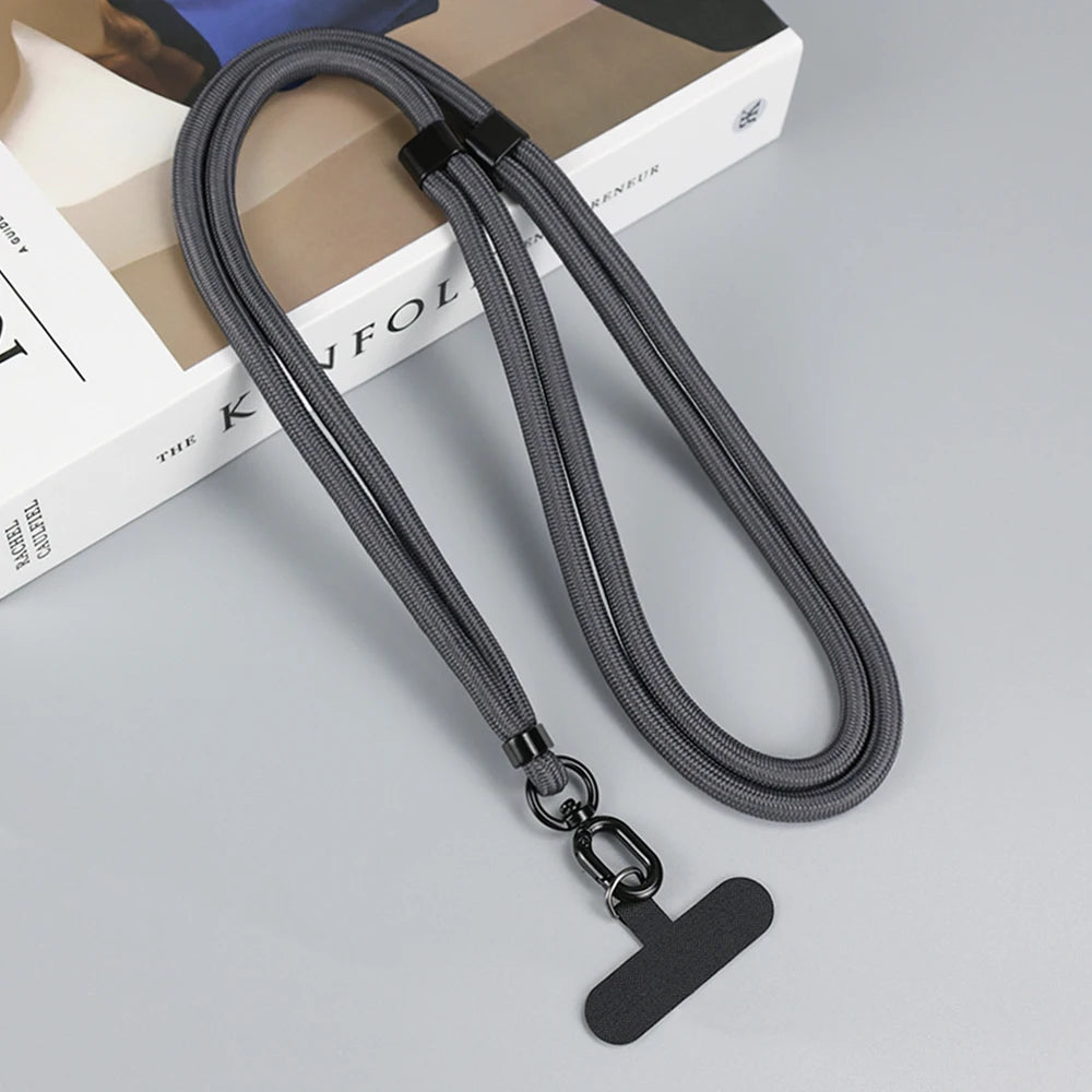 Colorful Adjustable Long Lanyard for Mobile Cell Phone Candy Solid Color Crossbody Necklace Anti-Lost Strap for Phone Universal