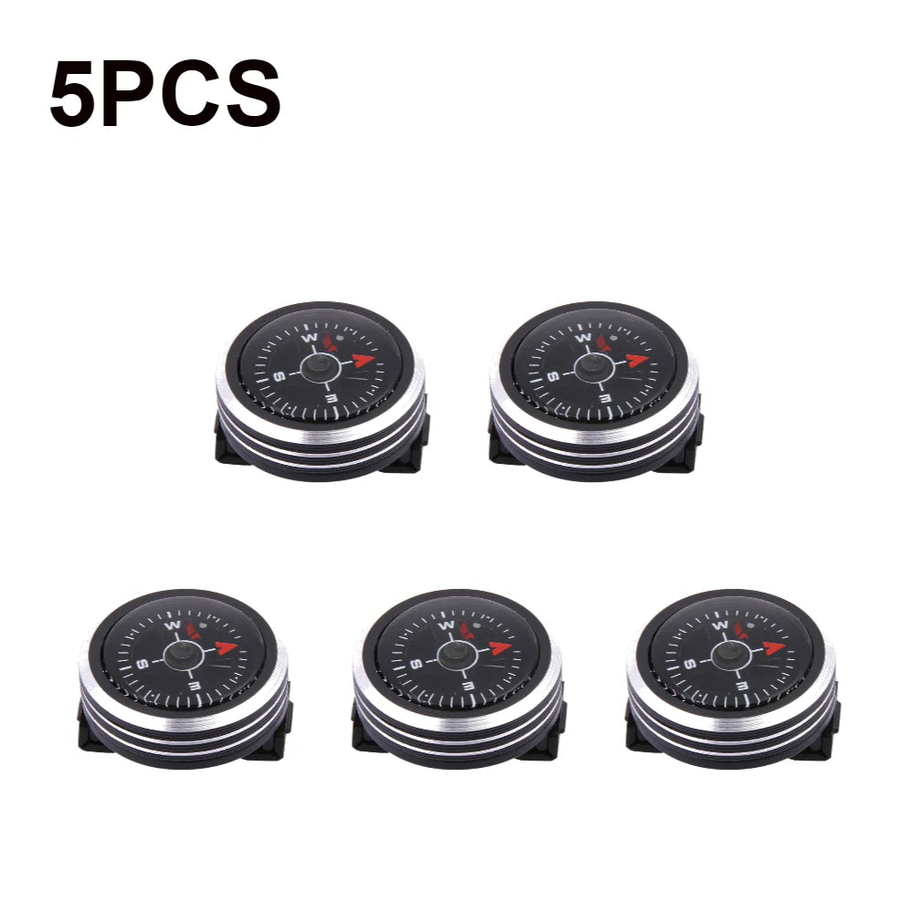 Mini Watch Strap Button Compass for Paracord Bracelet Survival Mini Pocket Compass Outdoor Hiking Camping Accessories Tools