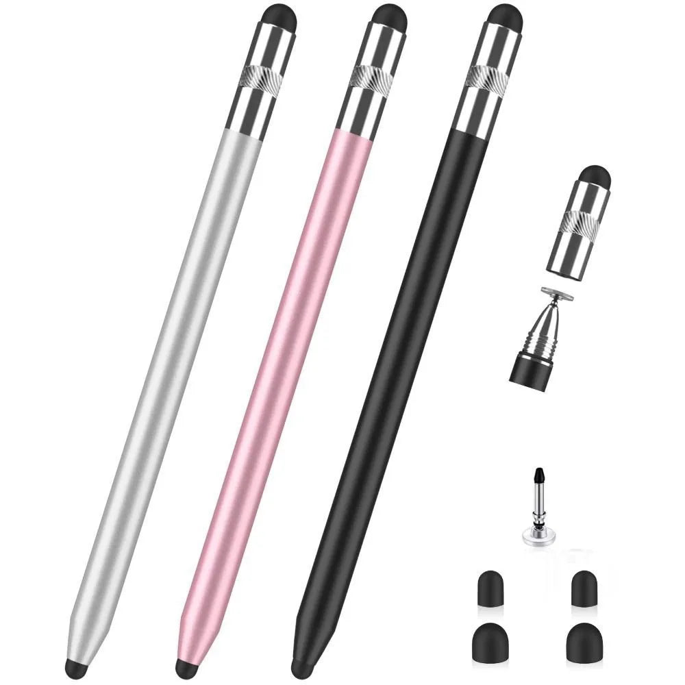 Portable Professional 3-in-1 Stylus Pen High Sensitivity Metal Touch Screen Pen No Bluetooth Universal Capacitive Touch Pencil