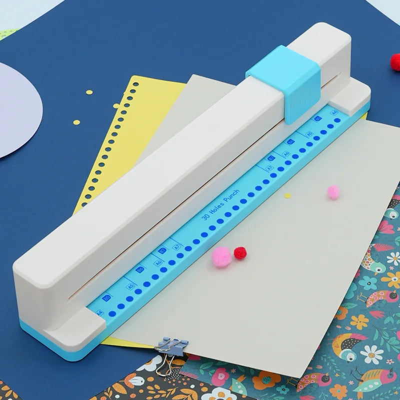 Punching Machine 30 Hole Document Collar Punching Machine Manual DIY A4 Punching Machine Letong Office Supplies