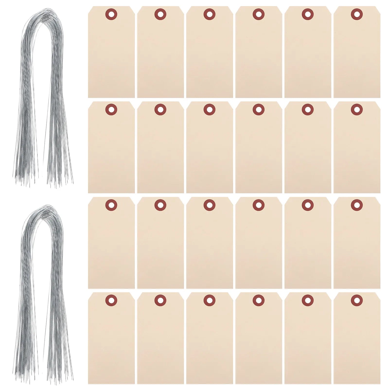 50pcs Price Tags Manila Wire Shipping Labels with Eyelets for Packaging Sturdy Lightweight Multipurpose Folder