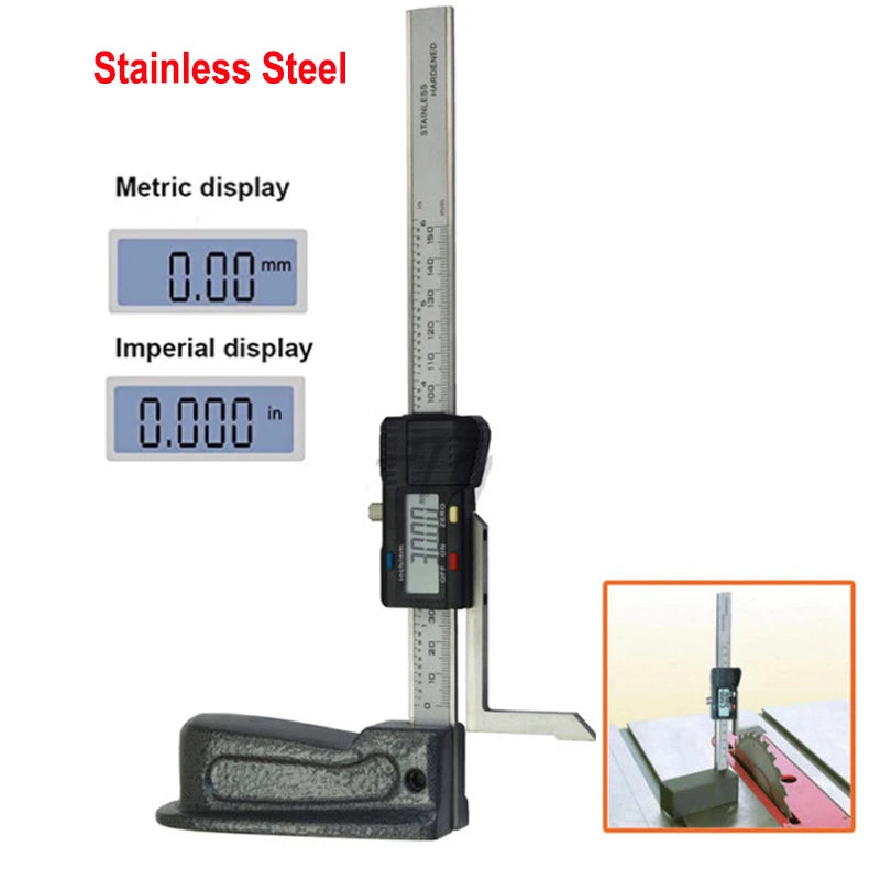 0-150mm 200mm 300mm 500mm Steel Digital Height Gauge Electronic Height Vernier Caliper Height Measuring Tools