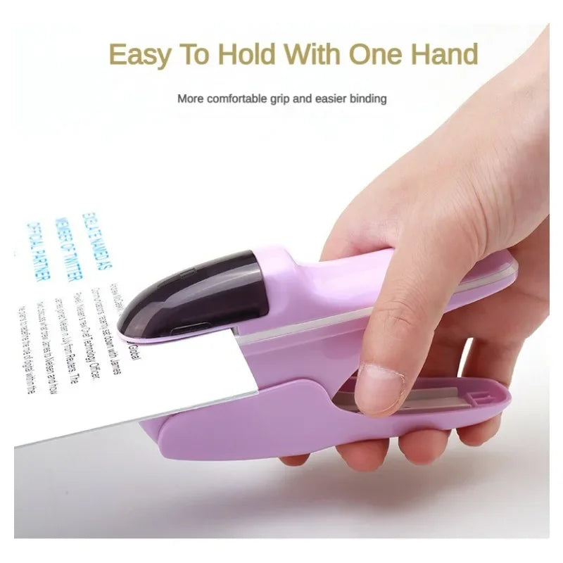 Stapleless Stapler Mini Portable Stapler Safe Paper Stapling Without Staples Bookbinding School Office Supplies Stationery