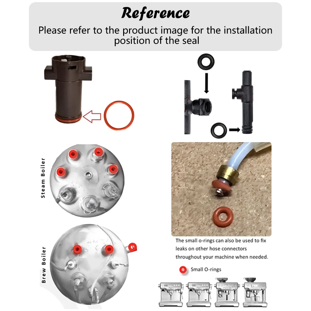 50PCS Silicone O-Ring Seals Maintenance Set Compatible With Jura C D E F S X ENA GIGA Series Coffee Machines