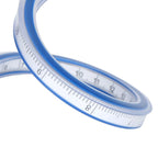 Durable Bendable Flexible Curve Ruler Double Side Graduated Plastic Metric Ruler Blue White Soft Measuring Tool Sewing