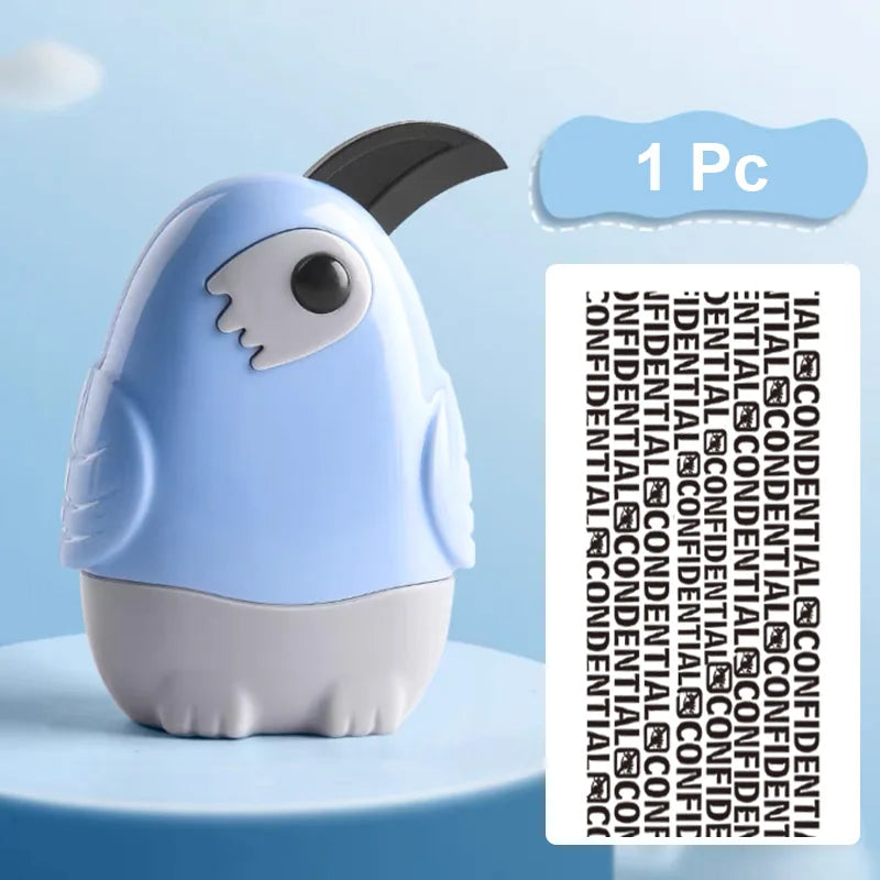 Identity Theft Protection Confidential Roller Seal, Mark Address Anti-Theft, Privacy and Security Seal, Three Colors Woodpecker