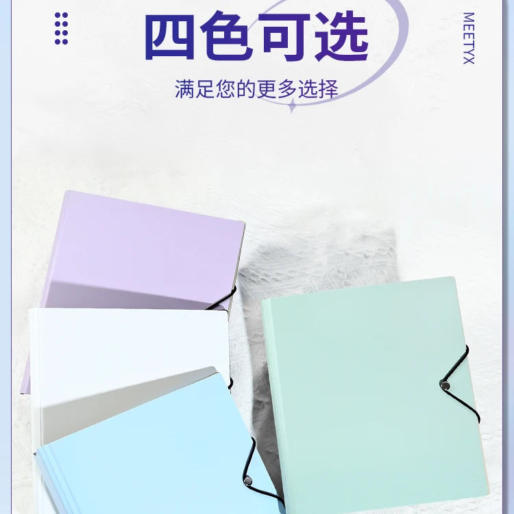Heavy Duty A5 Card Binder W/ 55mm Large D-Rings 3-Ring Thick Photo Card Album W/ Elastic Band for K-pop Collection
