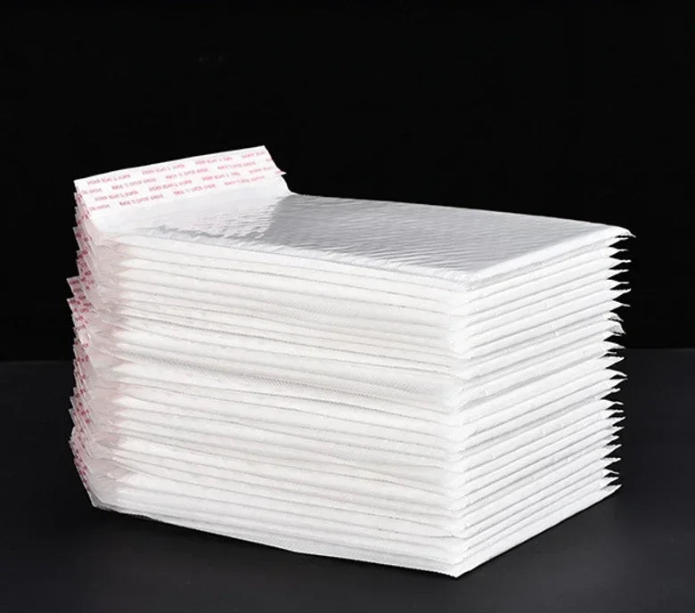1-500PCS Poly Bubble Mailers Padded Envelopes Self Seal Bubble Lined Waterproof Cushion Shipping Enveloper Mailers White