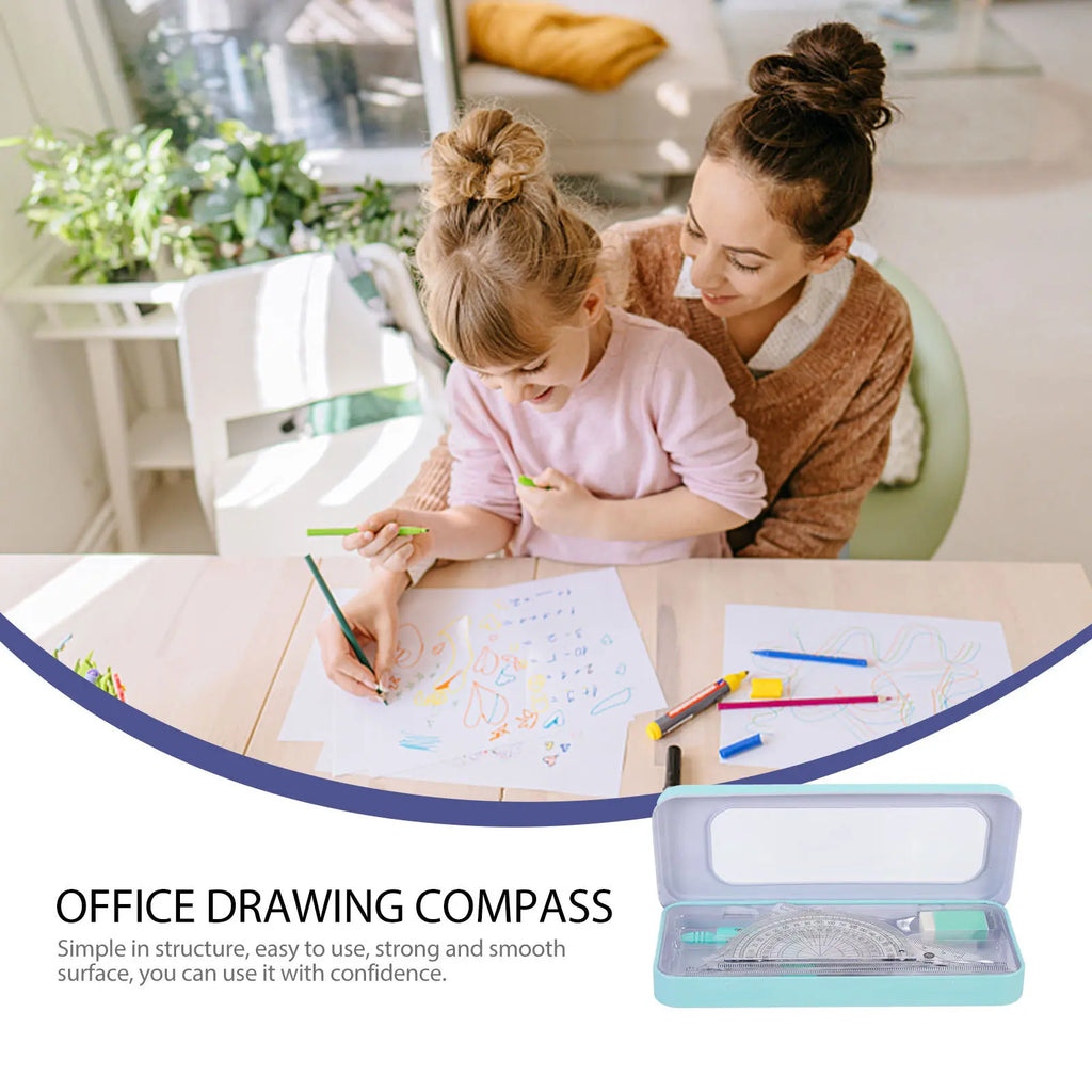 1Set Geometry Drawing Tool Kit Professional Drafting Tools Math Geometry Kit for Students Architects Engineers School