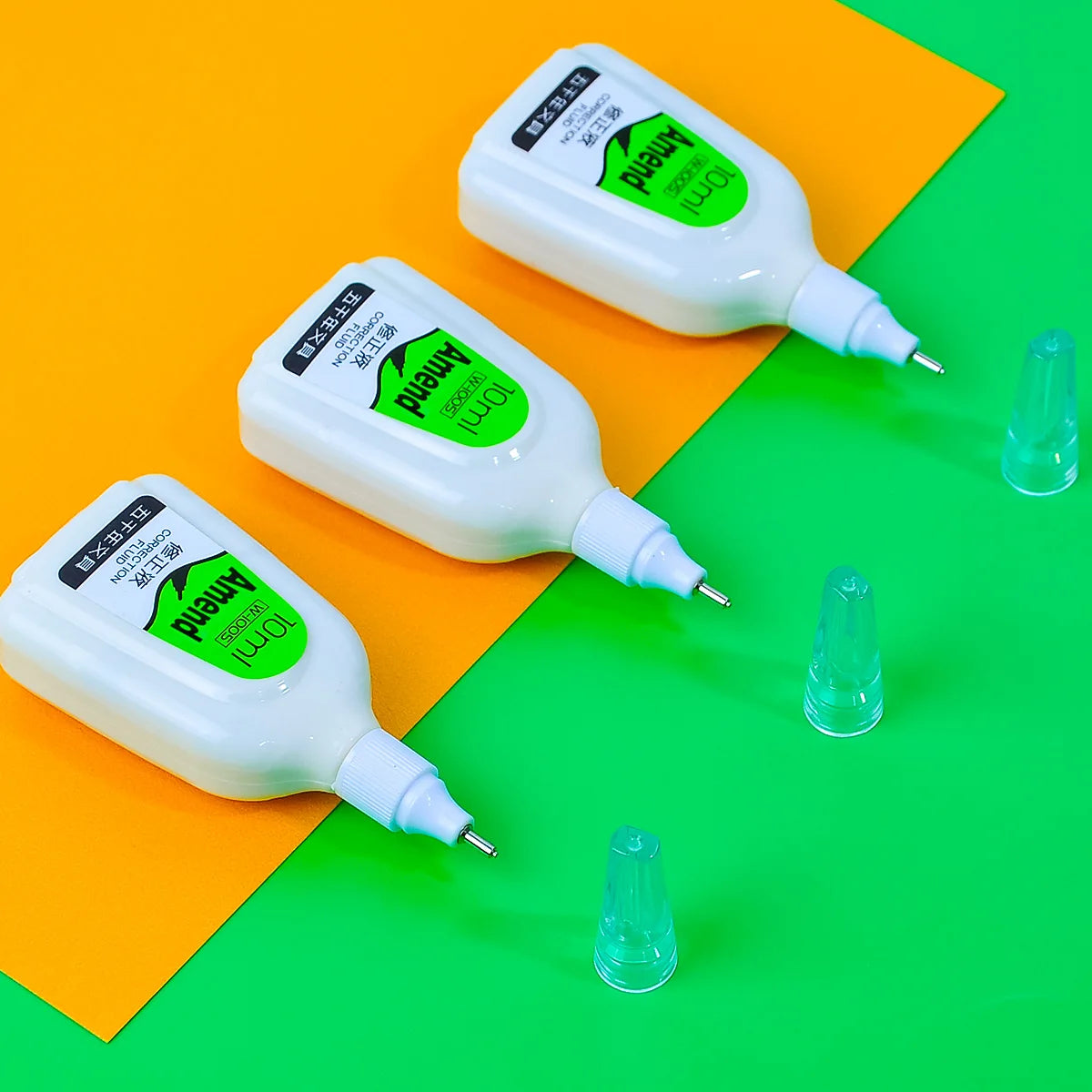 WQN-AMEND 1/3/6PCS Correction Fluid Metal Tip Quick-Dry Correction Fluid 10ml Multi-Function White Correction Fluid for Students