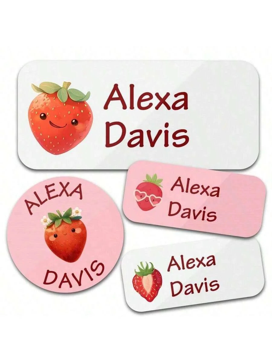 Custom Name Stickers 130 Pieces - Waterproof Personalized Adhesive Labels for Clothing