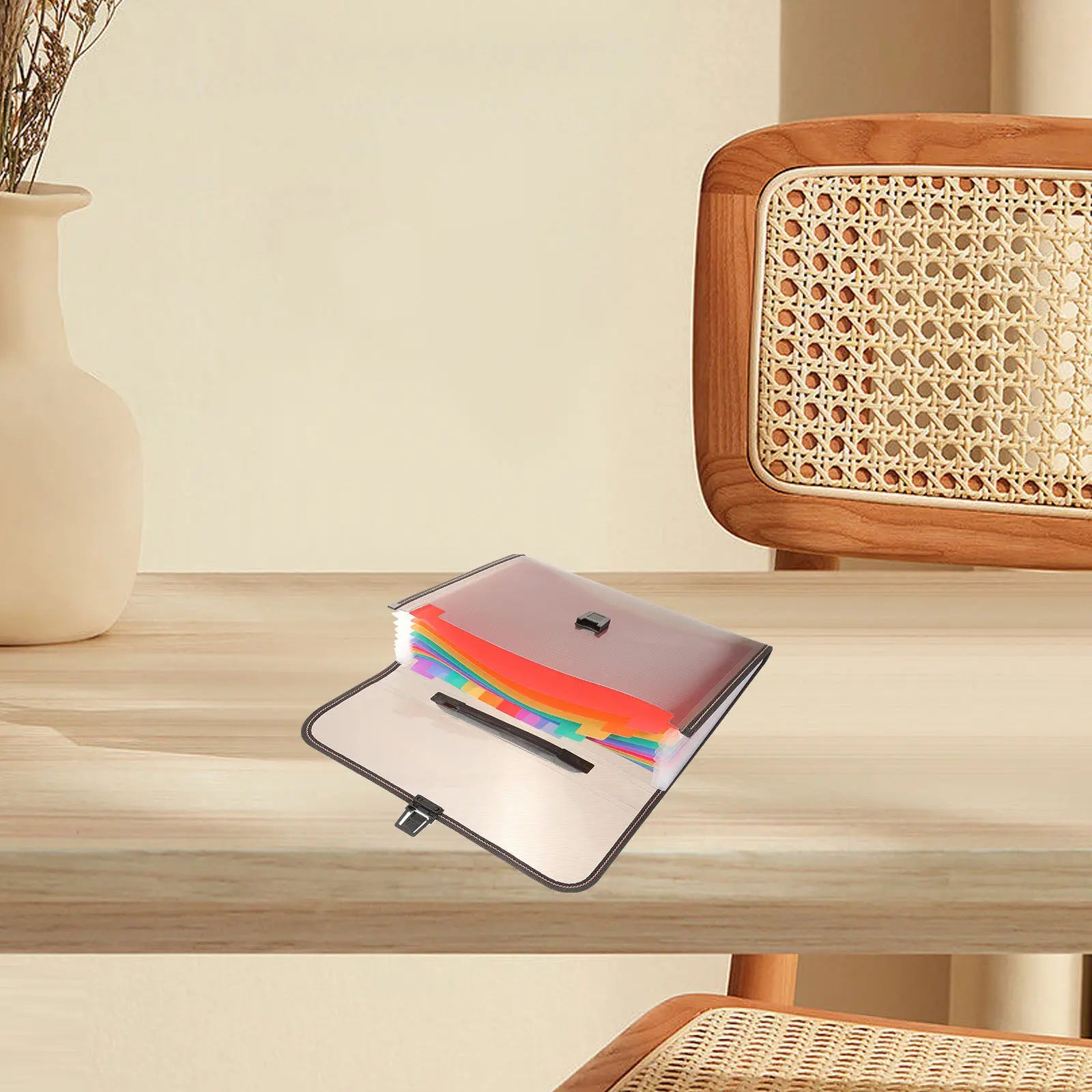 A4 Size Expanding Accordion File Folder Portable Document Organizer for Papers Receipts Bills Coupons Tickets Business Cards