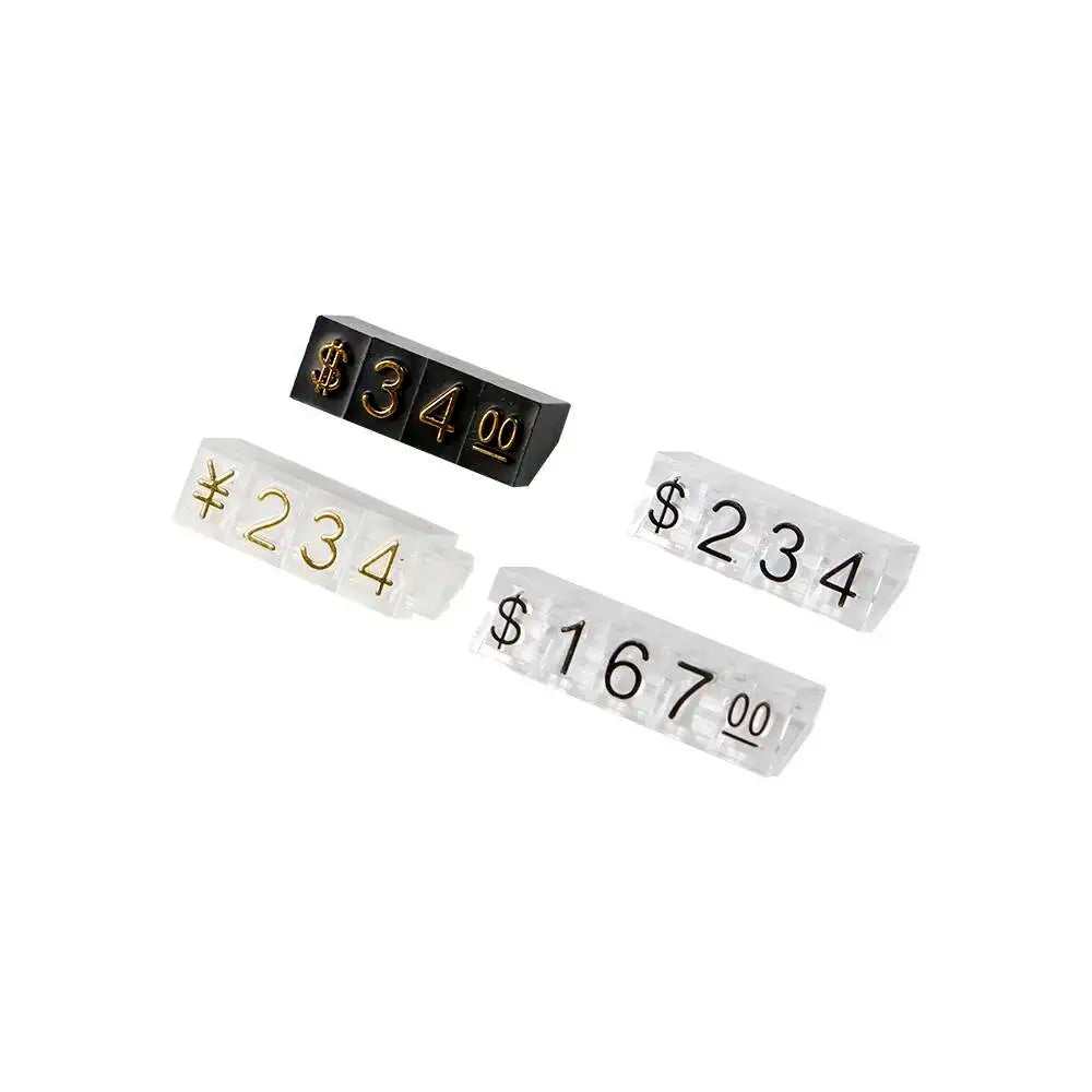 10pcs 9x6mm Adjustable Dollars Number Stand Watch Labels Cube Price Tags