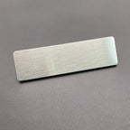 Shirley Custom 7*2cm Custom logo stainless steel name tag with brushed gold silver beauty salon employee ID tag wholesale