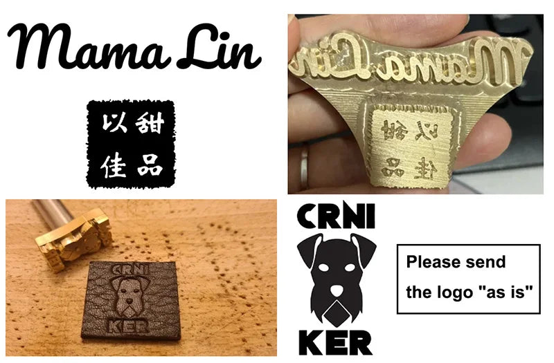 Leather Stamp LOGO Customisation Brass Mould Hand Punching Leather Stamps Brand Working Carving Stamping Punches Tools Craft