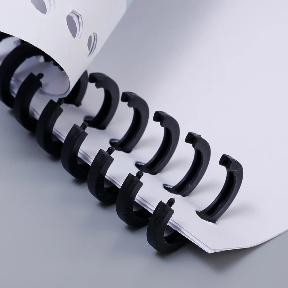 10/1Pcs 30Holes Detachable Buckle Loose-leaf Paper Book Circle Ring Scrapbook Album Binder Spiral A4 A5 B5 Notebook Binding Clip