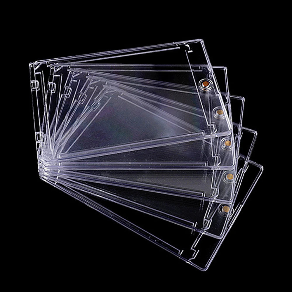 1/5/10PCS Clear Card Holder Magnetic Attraction Type Gaming Sports Trading Card Display Case Kpop Idol Photo Protective Sleeves