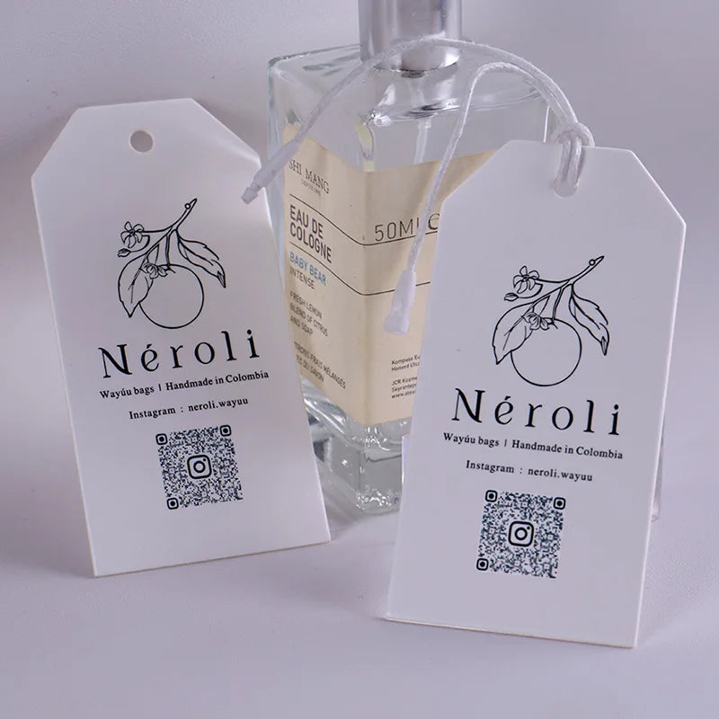 Custom Clean Coated Paper Hang Tag for Clothing Garment Apparel Brand Label Customized Printing Logo Wholesale