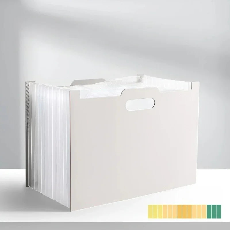 13 Grid Vertical Portable Expandable Accordion Bag Multi-Layer Paper Storage Bag Student Special Office Folder for File Stora