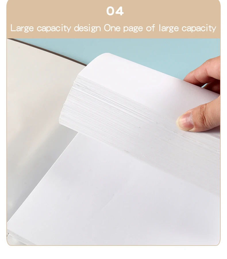Hot Classic Style 20/30/40/60 Pages Thick Side-in Type Display Book Waterproof Large Specifications Test Paper Storage Folder
