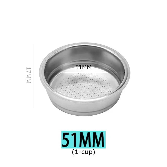 1Pcs 51mm 58mm 1-Cup 2-Cup 4-Cup Filter Replacement Filter Basket For Coffee Bottomless Portafilter Barista Espresso Accessories