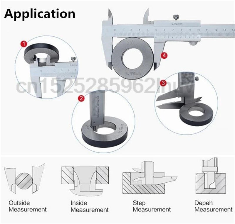 CNC Vernier Caliper 530-118  8" 0-200mm Metal Vernier Calipers Inside Outside Depth Step Measurements Tool Metric