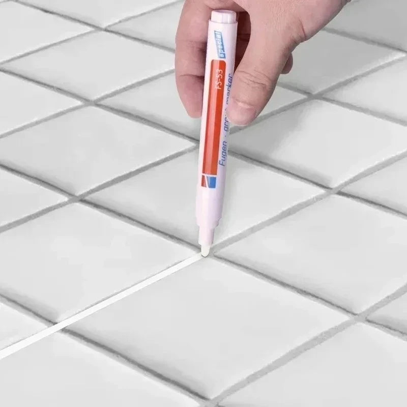 1-6Pcs Grout Pen Waterproof Tile Marker Wall Seam Repair Tool for Bathroom Floor Black White Beige