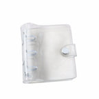 Portable Mini Handbook Glitter Notebook Pages Transparent Binder Notebook Cover Card Organizer 3 Hole Binder Clip Photo album