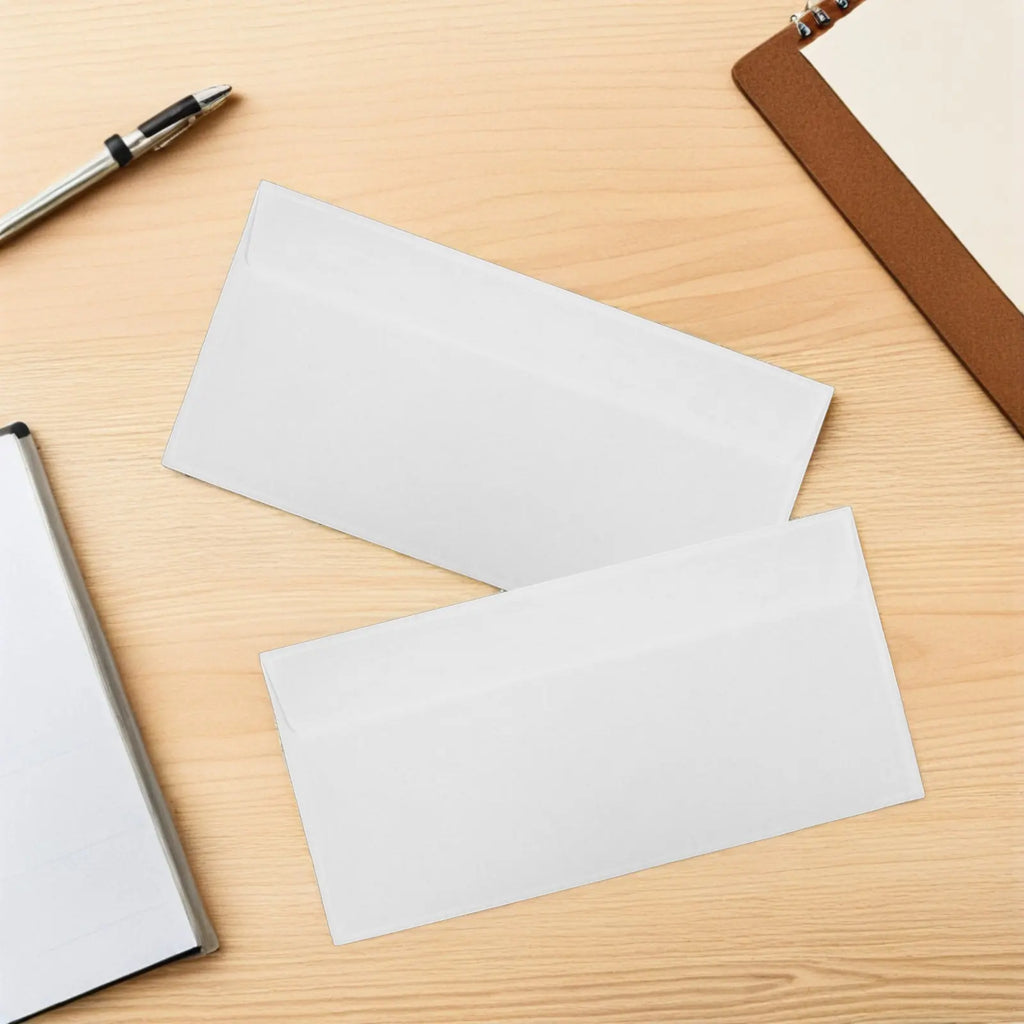 100Pcs Self Sealing White Business Envelopes Letter Size Peel and Seal Security Mailing Envelopes for Checks Invoices Personal