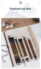 6/9/ 12/ 16 Chinese Painting Brush Beginner Calligraphy Drawing Bamboo Pen Curtain Felt Rice Paper Set Landscape Drawing Writing