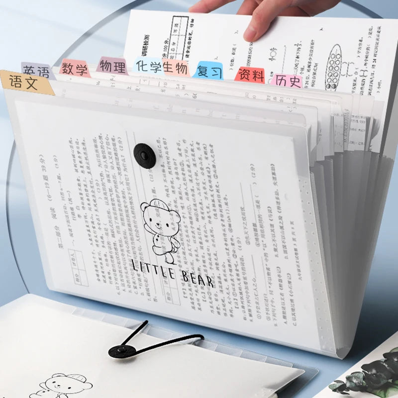 ♥A4 Multi-layer Student Insert Exam Organizer, Accordion Folder For Subject Classification, Exam File Storage Bag