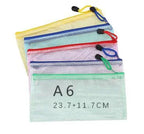 5PCS Stationery Storage Folder File Mesh Zipper Pouch A4 A5 A6 B5 2PCS A3 B4 Document Bag Zip File Folder School Office Supplies
