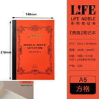 Japanese LIFE noble note section Notebook 100sheets Grid/Horizontal A4 A5 B4 B5 Pen Writing Notebook Office Stationery Supplies