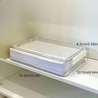 Acrylic Transparent Desktop Paper Storage Box A4 File Document Exam Paper Organizer Household Dust Proof Card Holder Case