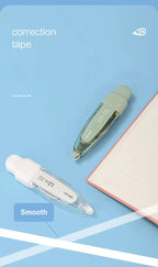 Press Correction Tape Set 5mm*12m Large Capacity Refill Replacement Stationery School Office Supplies Pen Style Correction Tape