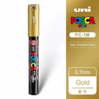 1pcs Japan UNI POSCA Markers PC-1M/3M/5M Acrylic Graffiti Pen Waterproof DIY Stackable Color Art Painting School Supplies