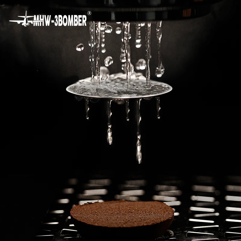 MHW-3BOMBER Titanium Coating Espresso Puck Screen 51/53/58.5mm Reusable Metal Filter 0.8mm Thickness Lower Shower Screen