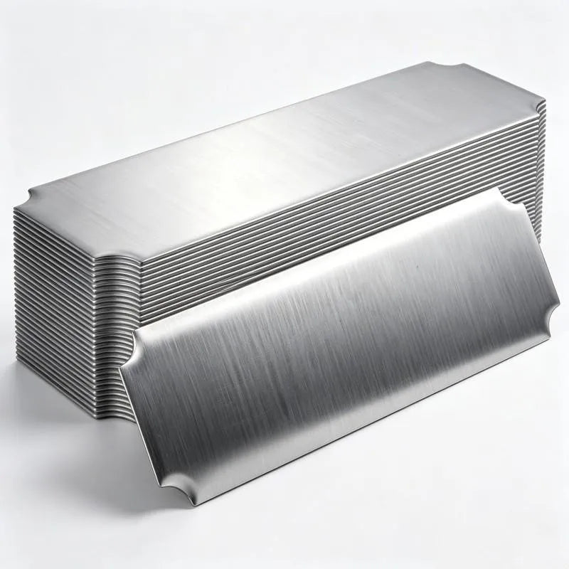 Silver Finish Surface Blank Name Badges, 1 pcs, Office Desk Labeling, Self-Adhesive Backing for School Classroom ID