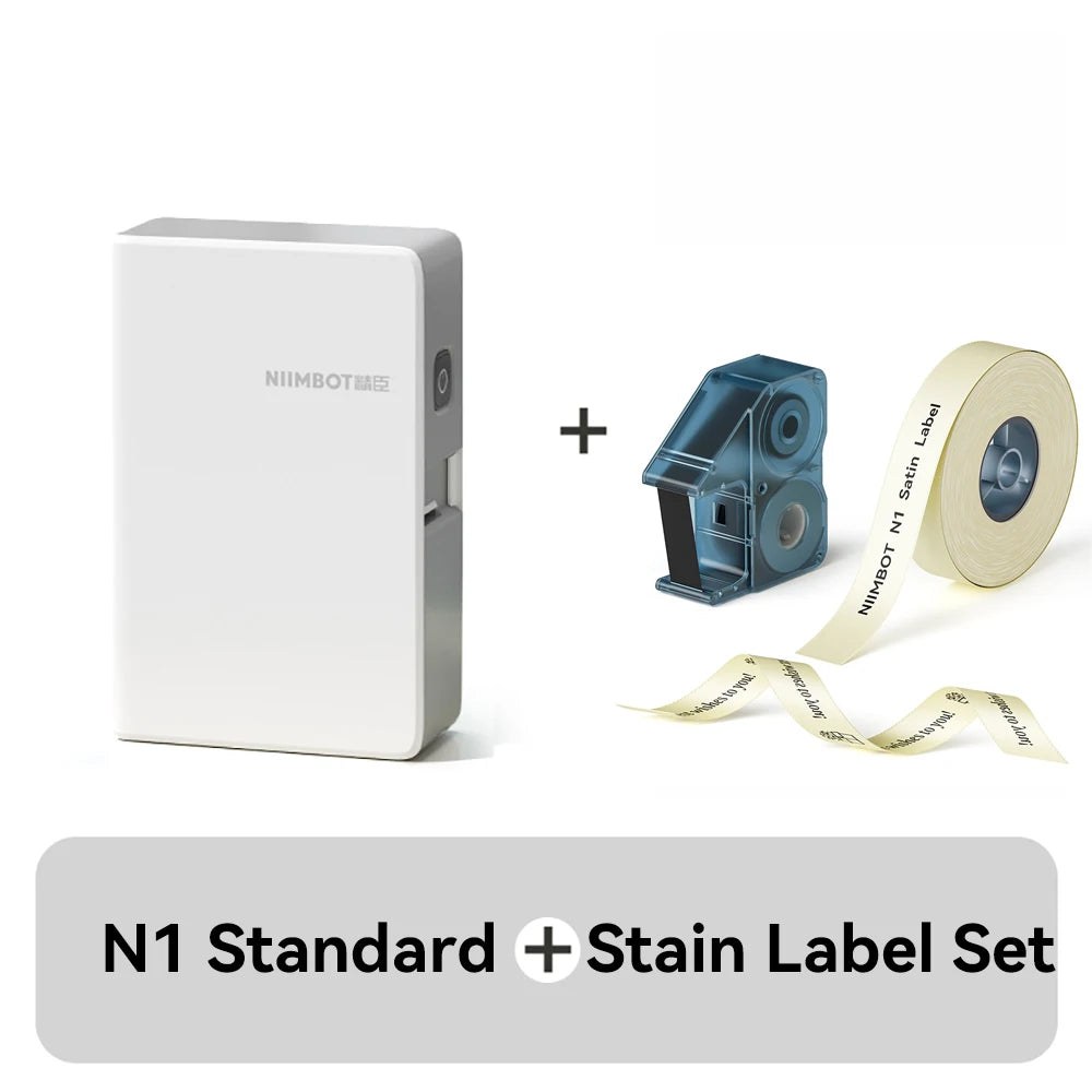 Niimbot N1/B18 Thermal Transfer Label Sticker Printer Mini Label Maker With Ribbon PET Papers For Jewelry Store Cable Cosmetics