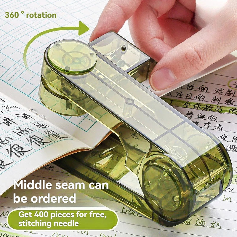 Acrylic Transparent Stapler 360-Degree Rotating Multifunctional Powerful Long Stapler for School And Office Use
