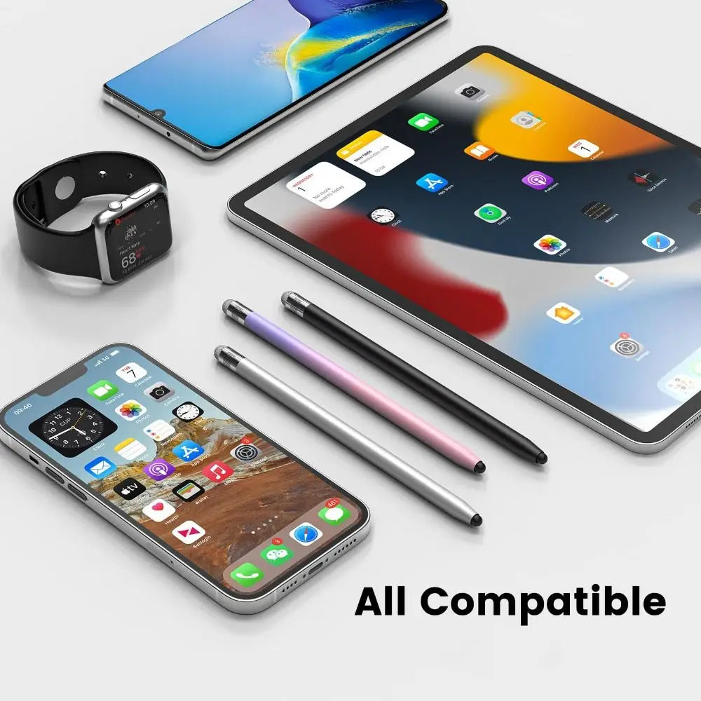 Portable Professional 3-in-1 Stylus Pen High Sensitivity Metal Touch Screen Pen No Bluetooth Universal Capacitive Touch Pencil