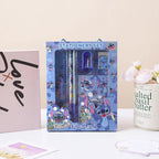 6PCS/Set Anime Cartoon Stationery Set School Gifts With Pencil Pen Sharpener Eraser Notebook Ruler