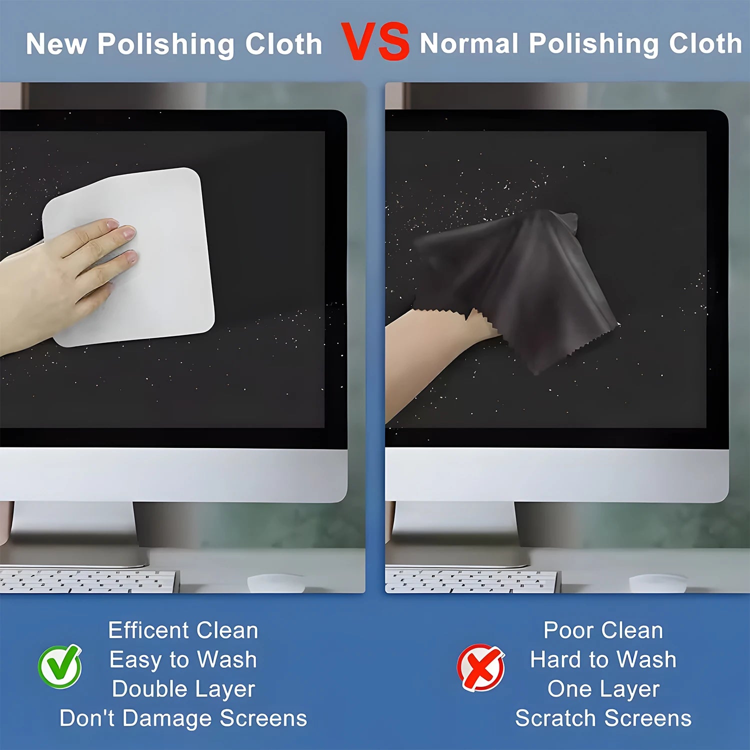 1-10Pcs Polishing Cloth for Apple iphone 1:1 Nano-Texture Screen Cleaning Cloth for iPad Mac Watch Lens Camera Display Cleaner