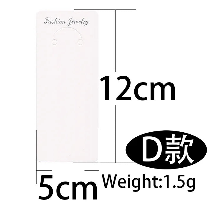 50pcs/lot Muti-size Keyrings Paper Cards White Black Packing Cards for Jewelry Keychain Display Cards Holder Retail Price Tags