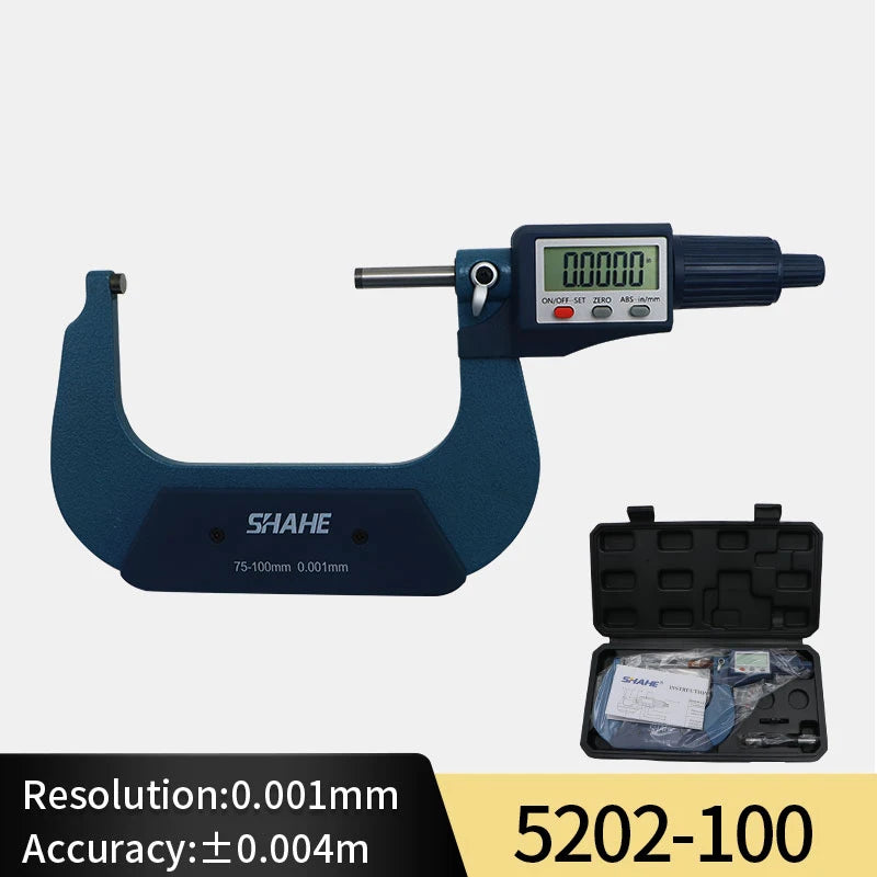 0.001 MM Electronic Outside Micrometer 0-25 MM With Extra Large LCD Screen Digital Micrometer Electronic Digital Caliper Gauge