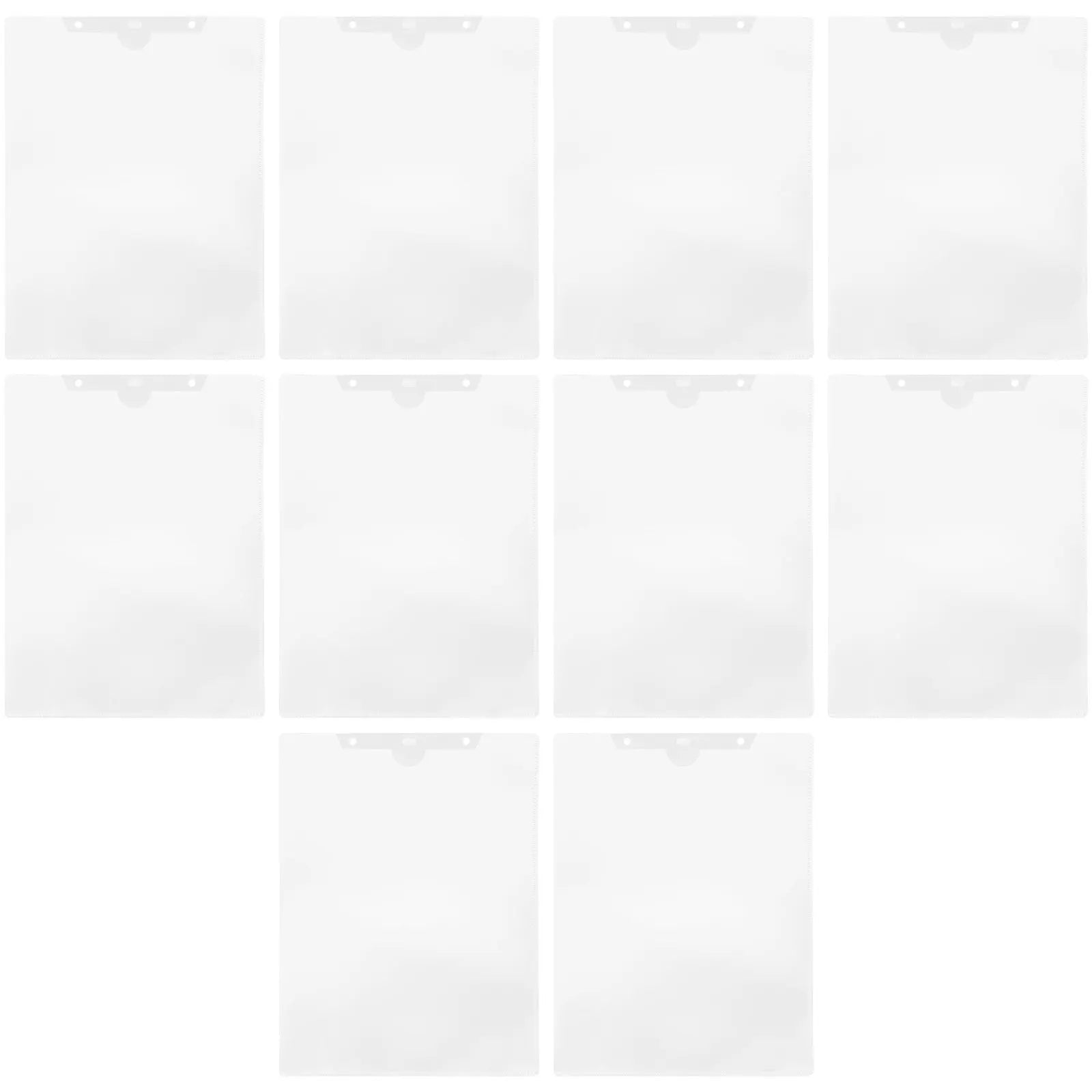 10Pcs Hanging File Folder Clear Plastic Document Holder Portable Paper Storage Bag Office Use File Organizer Document Protector