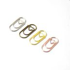 50pcs Metal Macaron Love Heart Paper Clips Gold Rose Gold Mini Bookmark Ticket Photo Binder Clips Patchwork Clip Office Supplies